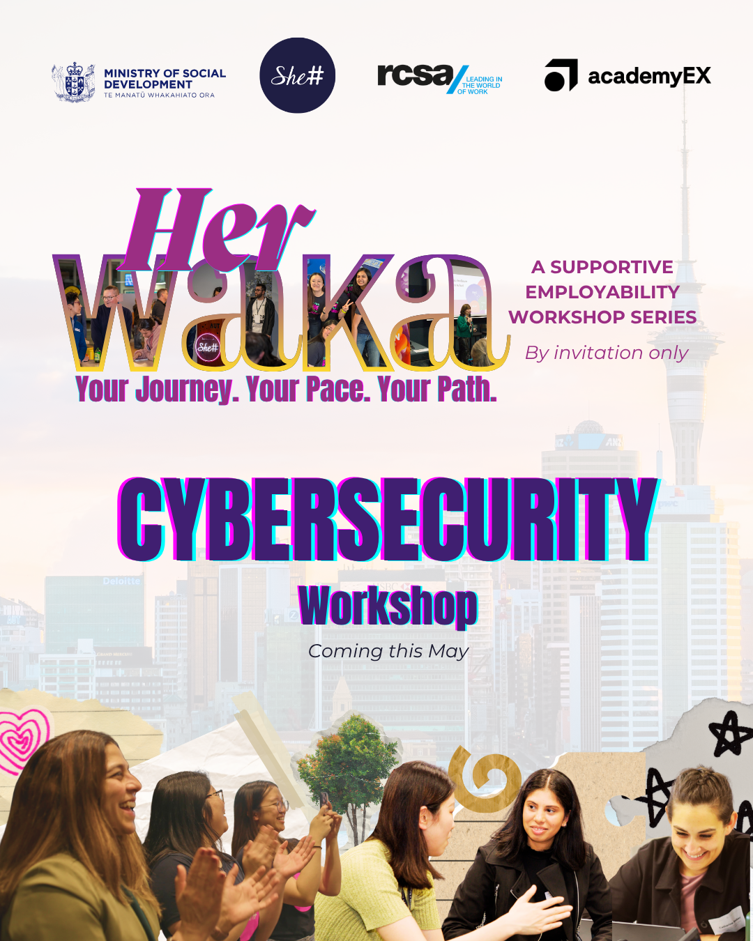 Her Waka May 2026 — Cybersecurity Workshop, delivered by SheSharp, Ministry of Social Development and academyEX